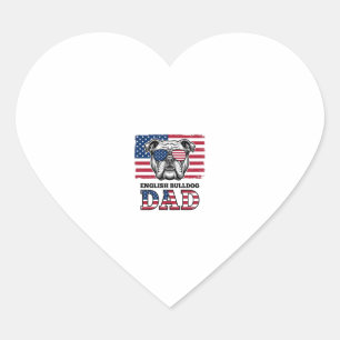 Sticker Cœur Conception de chemise vintage patriotique papa bou