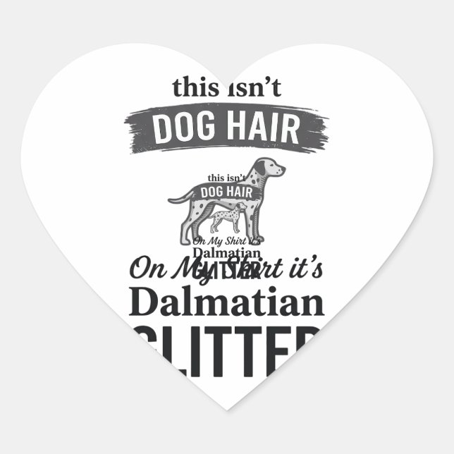 Sticker Cœur Conception de citation de cheveux de chien drôle d (Devant)