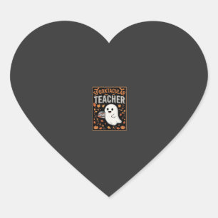 Sticker Cœur Conception de fantôme d'Halloween de professeur fa