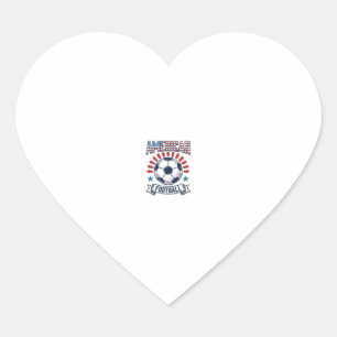 Sticker Cœur Conception de maillot de football américain vintag
