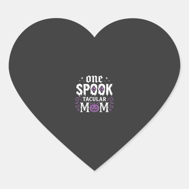 Sticker Cœur Conception de maman halloween Spooktacular_1 (Devant)
