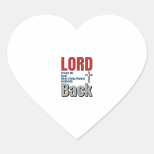 Sticker Cœur Conception de t-shirt de foi chrétienne Lord Prote