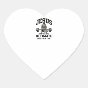 Sticker Cœur Conception de t-shirt de gym vintage Jésus Ultimat