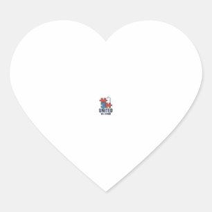 Sticker Cœur Conception de T-shirt patriotique pièce de puzzle