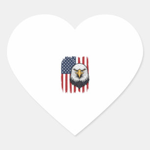 Sticker Cœur Conception de T-shirt patriotique Vintage Eagle Dr