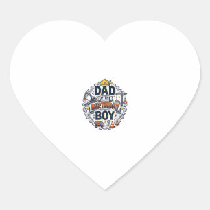 Sticker Cœur Conception de t-shirt pour papa de chantier du gar