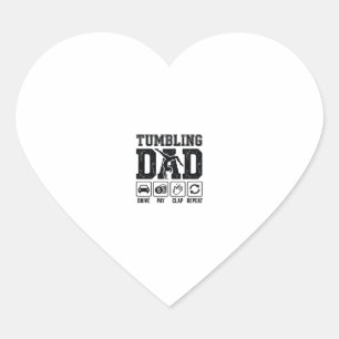 Sticker Cœur Conception de T-Shirt Tumbling Dad Drive Pay Clap