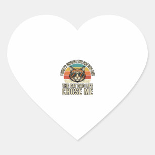 Sticker Cœur Conception de T-Shirt Vintage Cat Dad Life Chose M