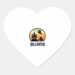 Sticker Cœur Conception de T-shirt Vintage Halloween Maison Han