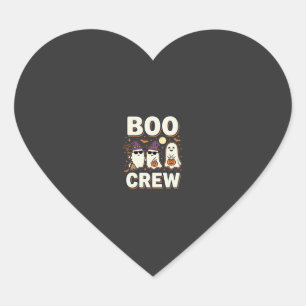 Sticker Cœur Conception de vecteur de fantômes Halloween Boo Cr