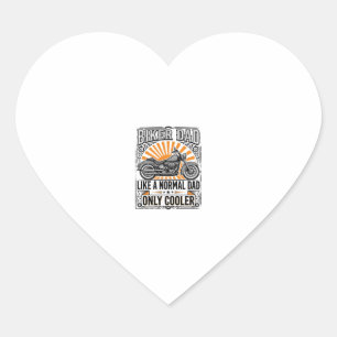 Sticker Cœur Conception de vecteur de moto vintage de papa mota