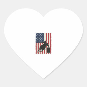 Sticker Cœur Conception de vecteur vintage de drapeau américain