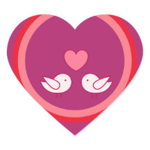 Conception d'oiseau mignon et d'amour de cœur