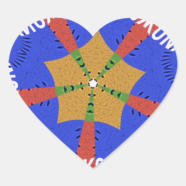 Sticker Cœur Conception Tribale Africaine : Hakuna Matata (Devant)