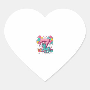 Sticker Cœur Conception vectorielle de poney mignon pour la fêt