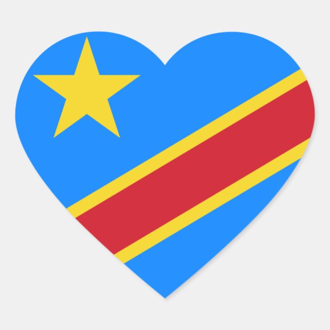 Sticker Cœur congo démocratique (Devant)