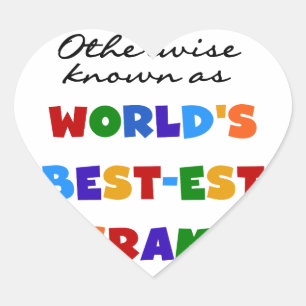Sticker Cœur Connu par ailleurs comme le meilleur cadeau de Gra