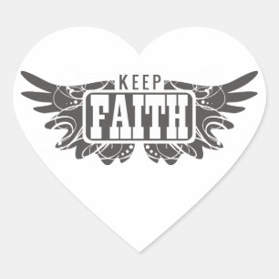 Sticker Cœur Conserver la foi