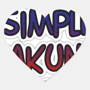 Sticker Cœur Conserver Simple Hakuna Matata Art Print