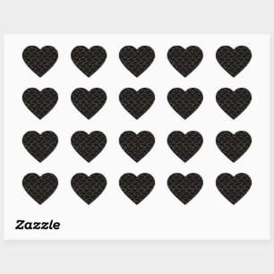 Sticker Cœur Conte de fées magique de demi-lune dorée Nuit somb