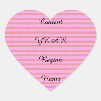 Sticker Cœur Content Year Region Name or Couple's Names