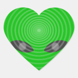 Sticker Cœur Contrôle mental de la tête de l'Alien