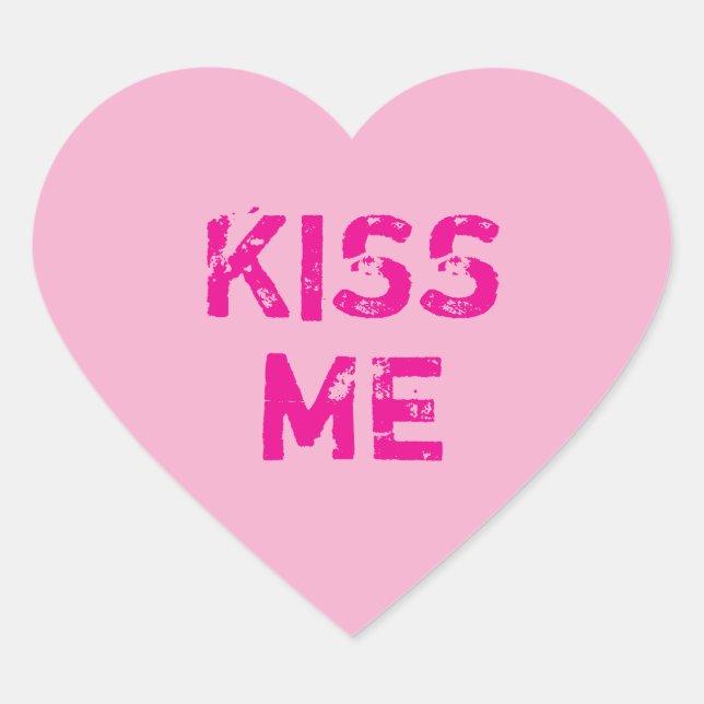 Sticker Cœur Conversation rose pâle (Devant)