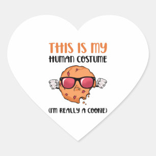 Sticker Cœur Cookie d'Halloween