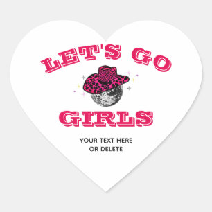 Sticker Cœur Cool Cowgirl Bachelorette Party cadeau