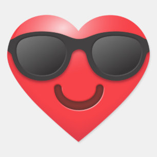 Sticker Cœur Cool Emoji Heart