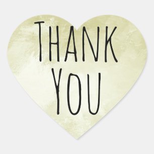 Sticker Cœur Cool Hipster Gold Coeur Merci Sceau