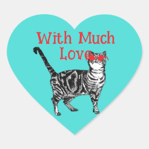 Sticker Cœur Cool Tabby Chat Vous Êtes Un Cool Chat Chat Chats 