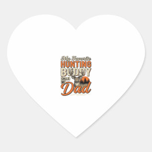 Sticker Cœur Copain de chasse préféré m'appelle papa vintage ce