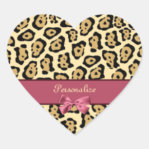 Sticker Cœur Copie à la mode de Jaguar avec l'arc et le nom