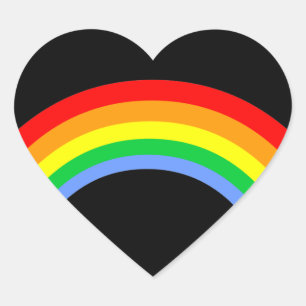 Sticker Cœur Corey Tiger 80s Style Vintage Arc-en-ciel