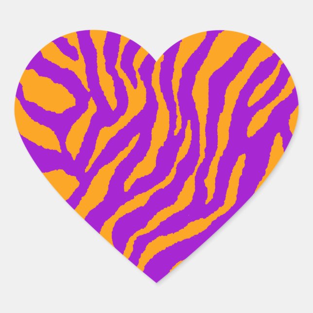 Sticker Cœur Corey Tiger 80s Tiger Stripes (Devant)