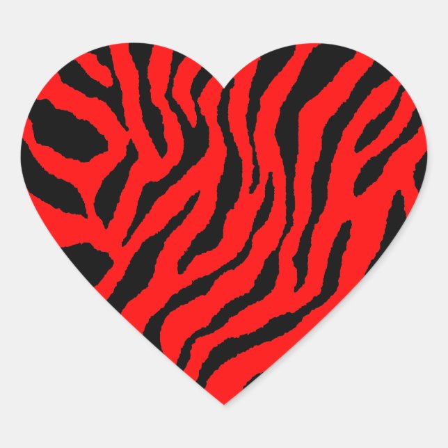 Sticker Cœur Corey Tiger 80s Tiger Stripes (Devant)