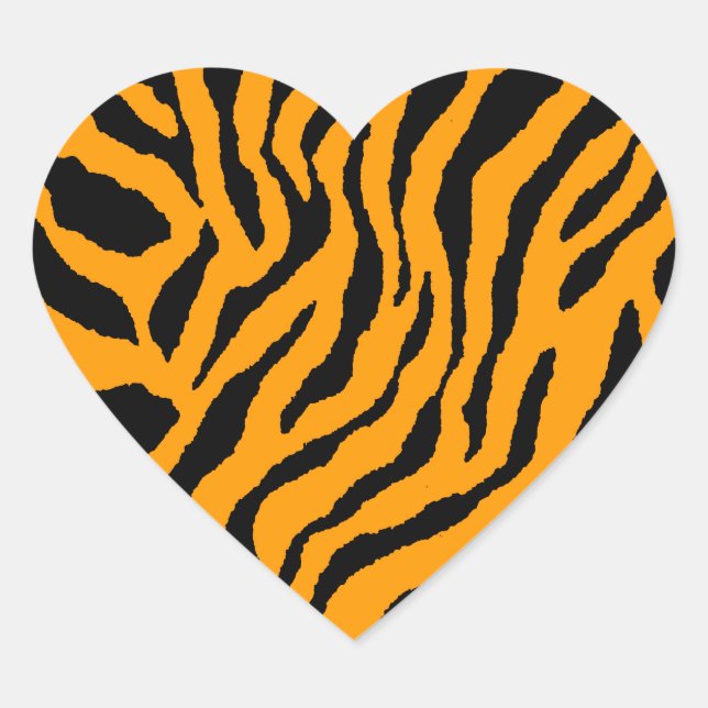 Sticker Cœur Corey Tiger 80s Tiger Stripes (Devant)