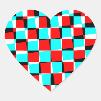 Sticker Cœur Corey Tiger 80s Vintage Op Art