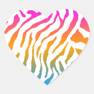 Sticker Cœur Corey Tiger Rayures Tigre 80s