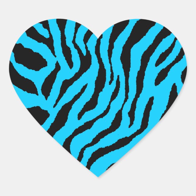 Sticker Cœur Corey Tiger Rayures Tigre 80s (Devant)