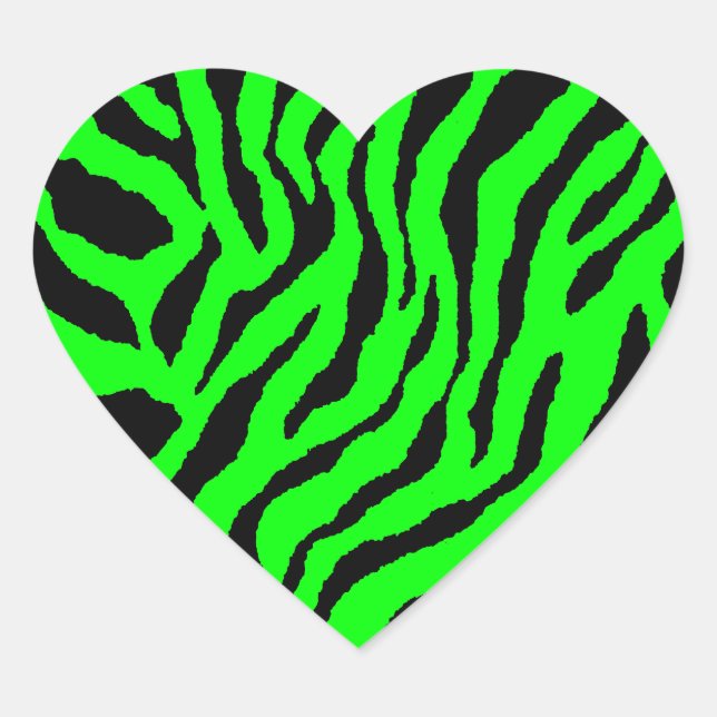 Sticker Cœur Corey Tiger Rayures Tigre 80s (Devant)