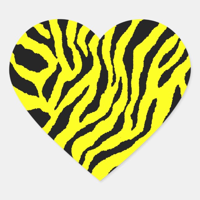 Sticker Cœur Corey Tiger Rayures Tigre 80s (Devant)