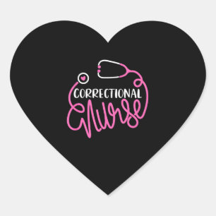 Sticker Cœur Correctional Nurse Funny Forensic Nursing