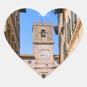 Sticker Cœur Cortona. Italie. Toscane