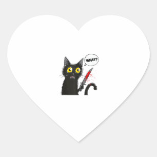 Sticker Cœur Costume d'Halloween Chat Noir Quel Amoureux des ch
