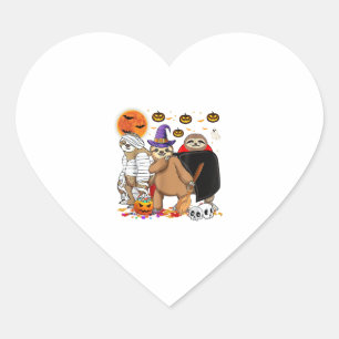 Sticker Cœur Costume Halloween Joyeux Fentes Éffrayantes Trick 