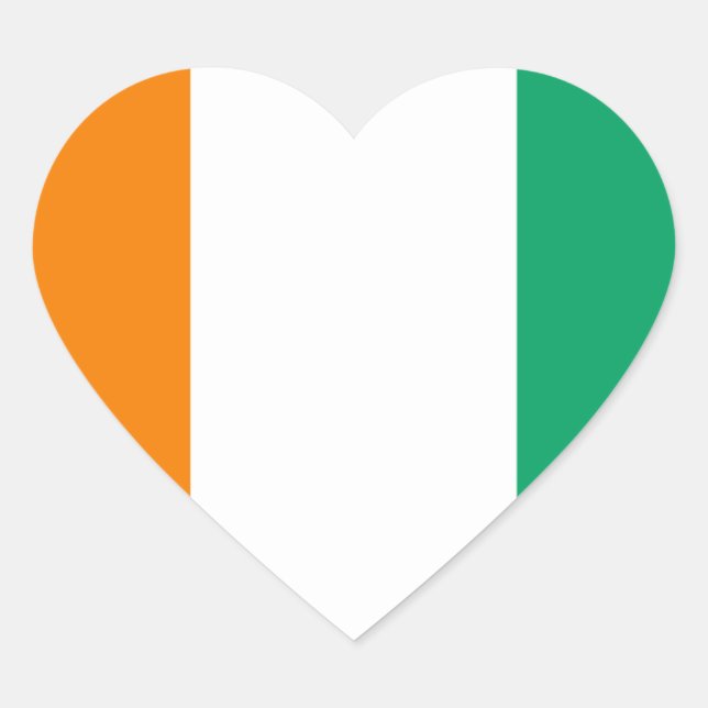 Sticker Cœur côte d'ivoire (Devant)