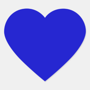 Sticker Cœur couleur bleu moyen