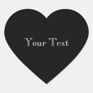 Sticker Cœur Couleur noire solide